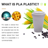 Eco Pla Coffee Cup Travel Mug with Lid